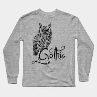 Gothic Owl Long Sleeve T-Shirt